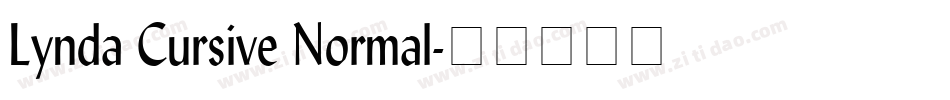 Lynda Cursive Normal字体转换